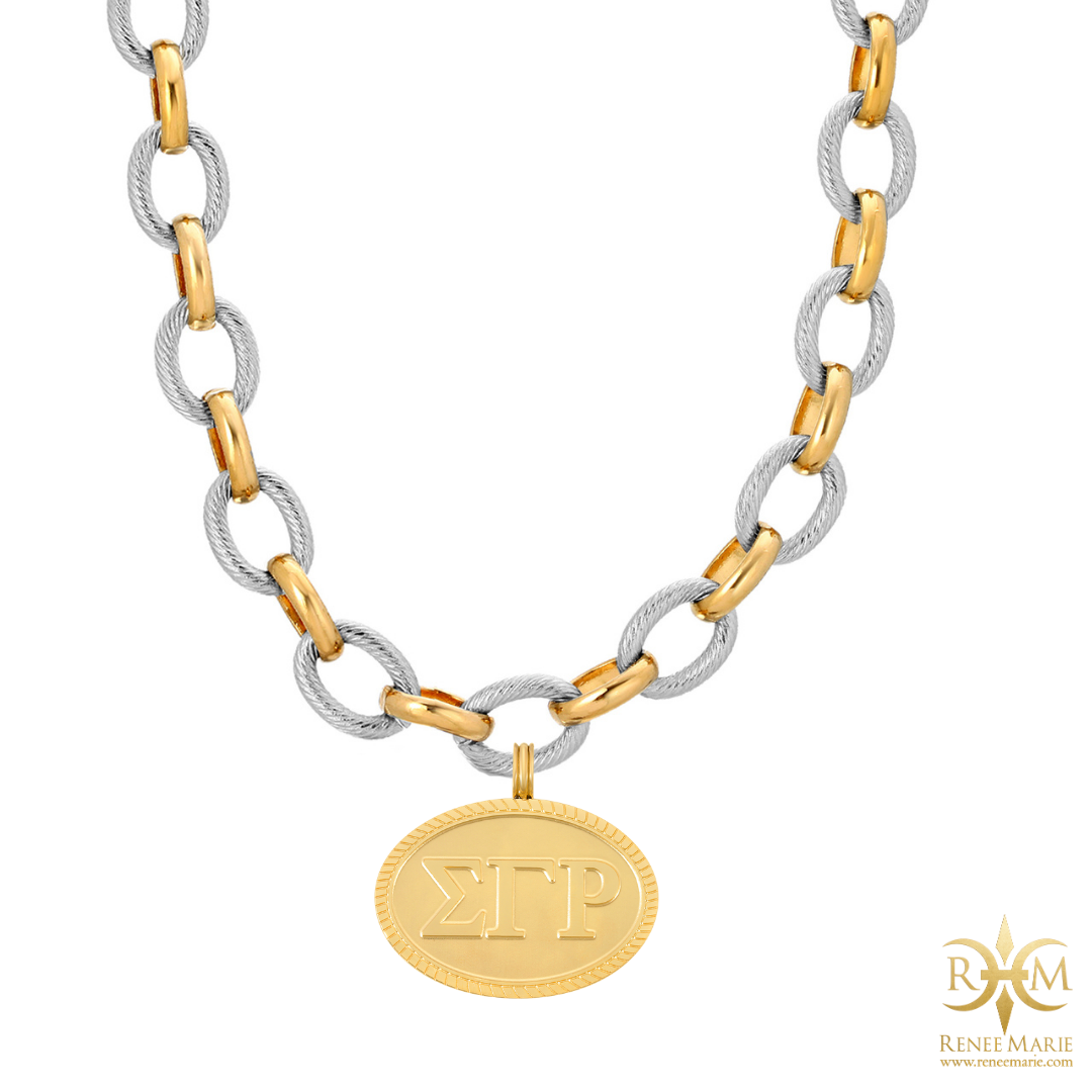ΣΓΡ "Classic Fusion" Stainless Steel Necklace