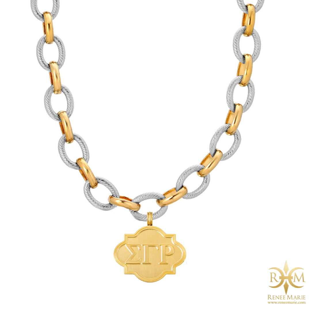 ΣΓΡ "Classic Fusion" Stainless Steel Necklace
