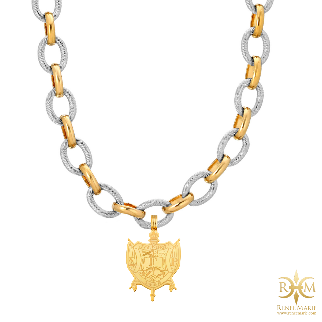 ΣΓΡ "Classic Fusion" Stainless Steel Necklace