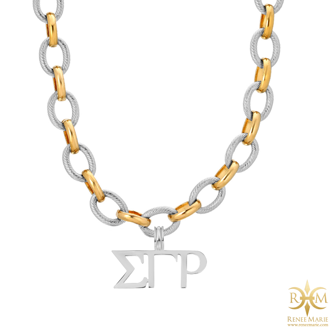 ΣΓΡ "Classic Fusion" Stainless Steel Necklace