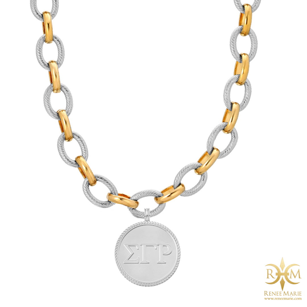 ΣΓΡ "Classic Fusion" Stainless Steel Necklace
