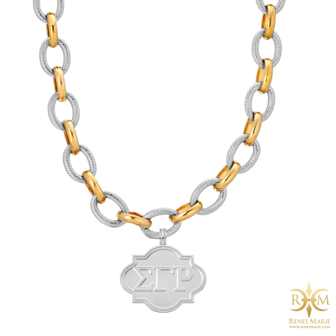 ΣΓΡ "Classic Fusion" Stainless Steel Necklace