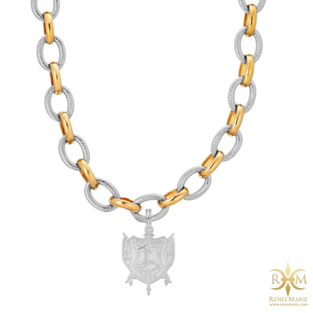 ΣΓΡ "Classic Fusion" Stainless Steel Necklace