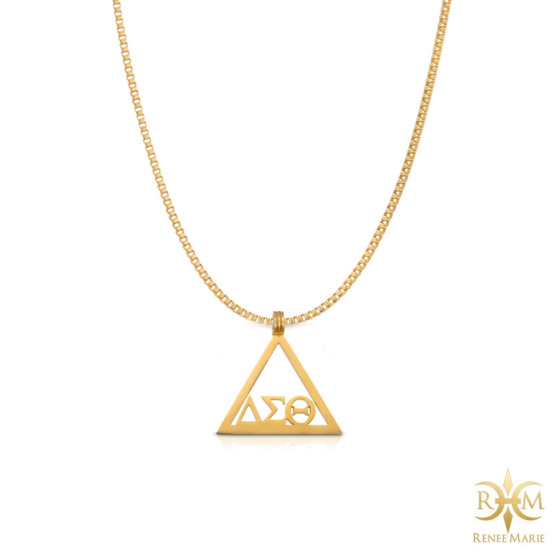 DST Hollow Triangle Pendant with Chain