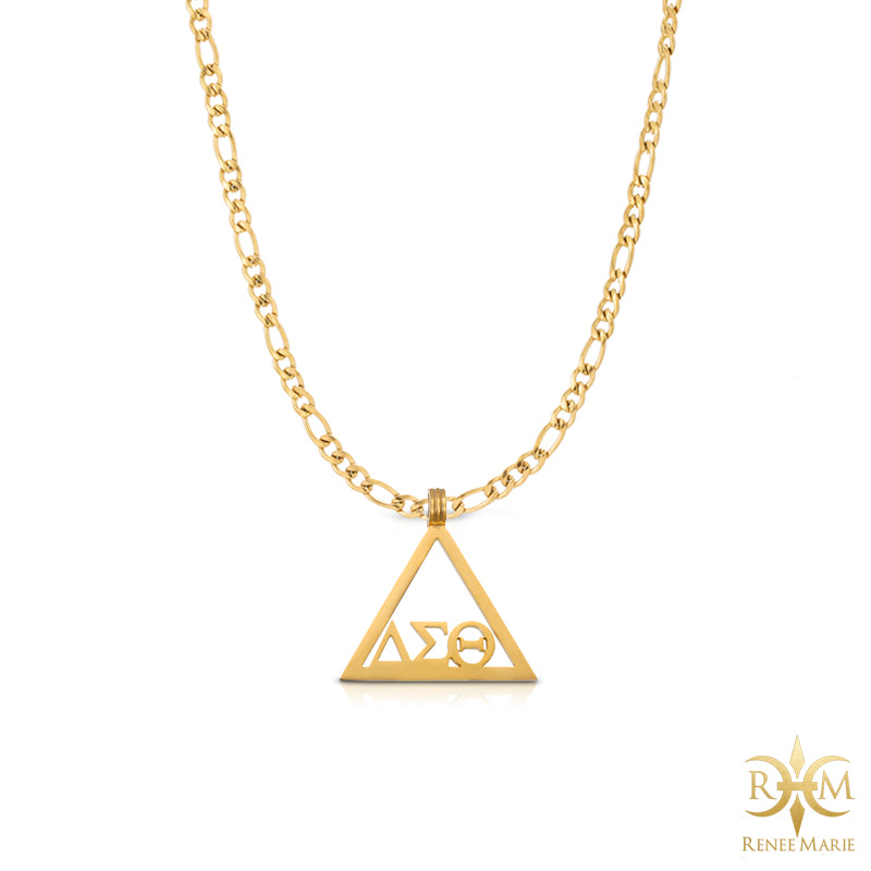 DST Hollow Triangle Pendant with Chain
