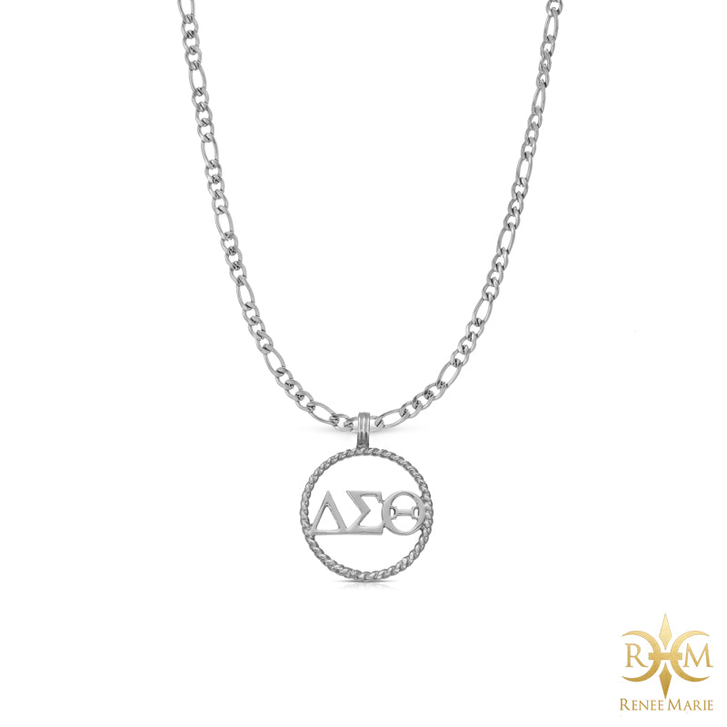 DST Rope Border Circle Pendant with Chain
