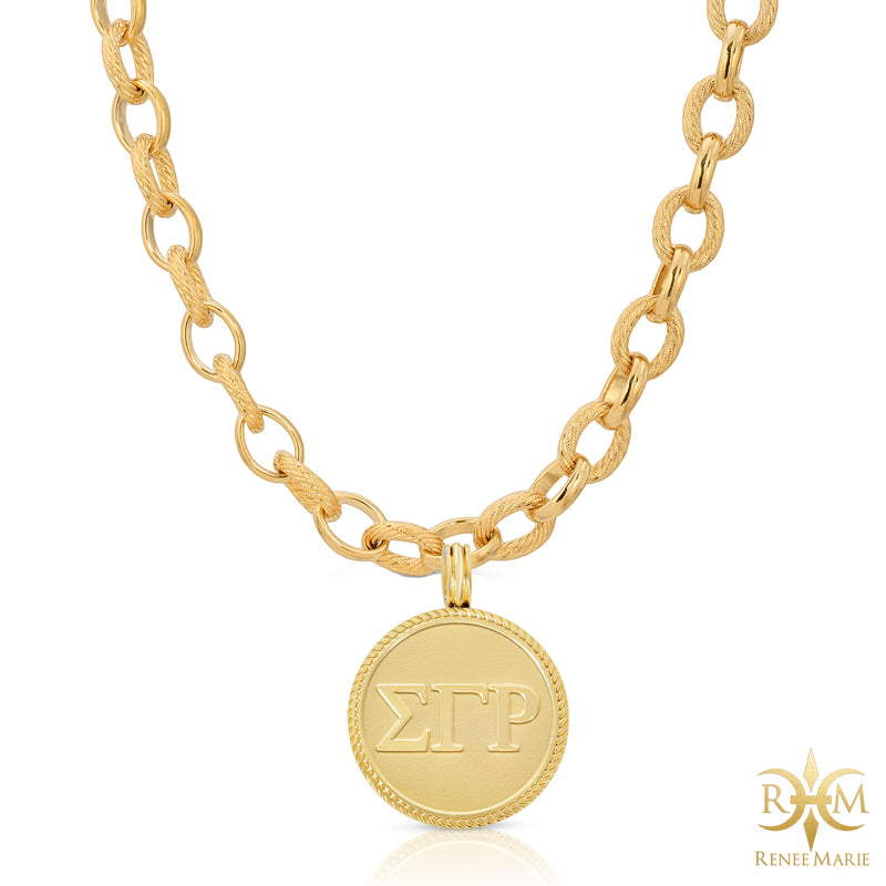 ΣΓΡ "Classic Gold" Stainless Steel Necklace
