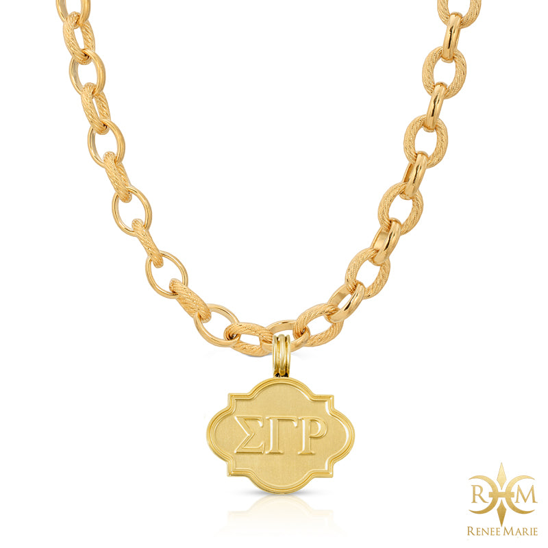 ΣΓΡ "Classic Gold" Stainless Steel Necklace