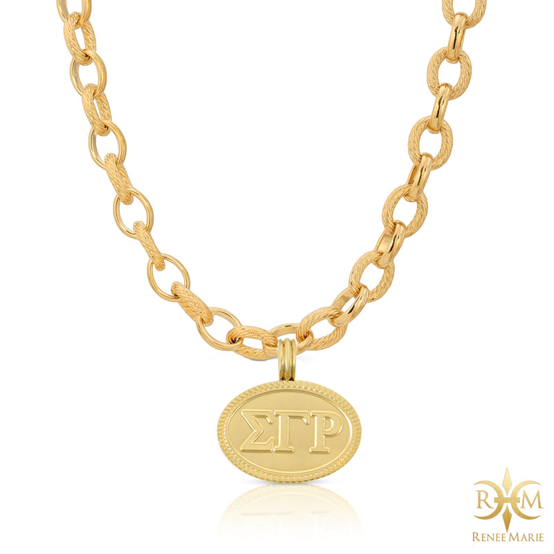 ΣΓΡ "Classic Gold" Stainless Steel Necklace