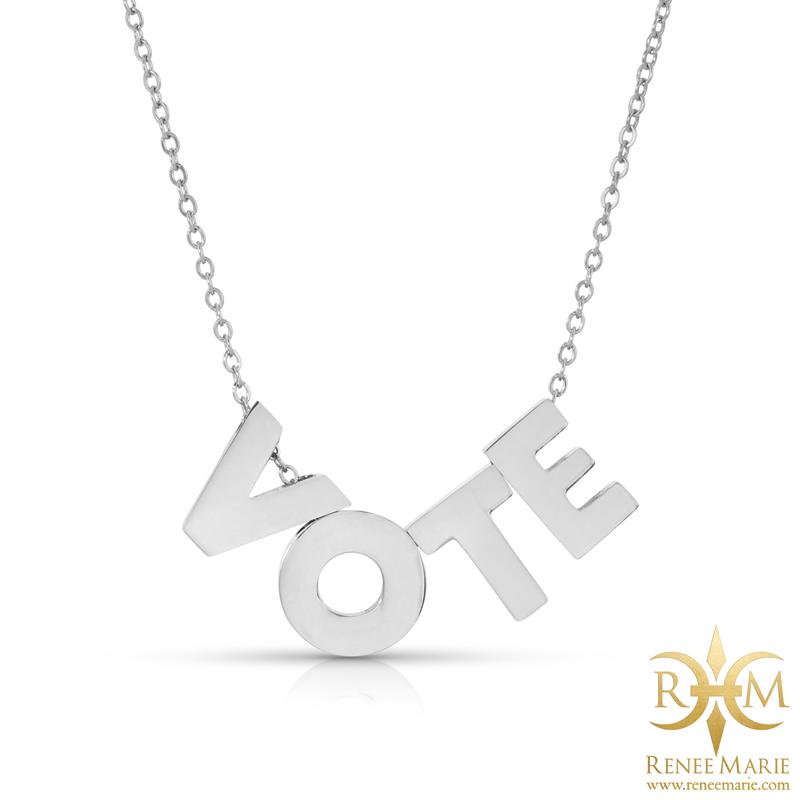 VOTE Letters Necklace (Stainless Steel)