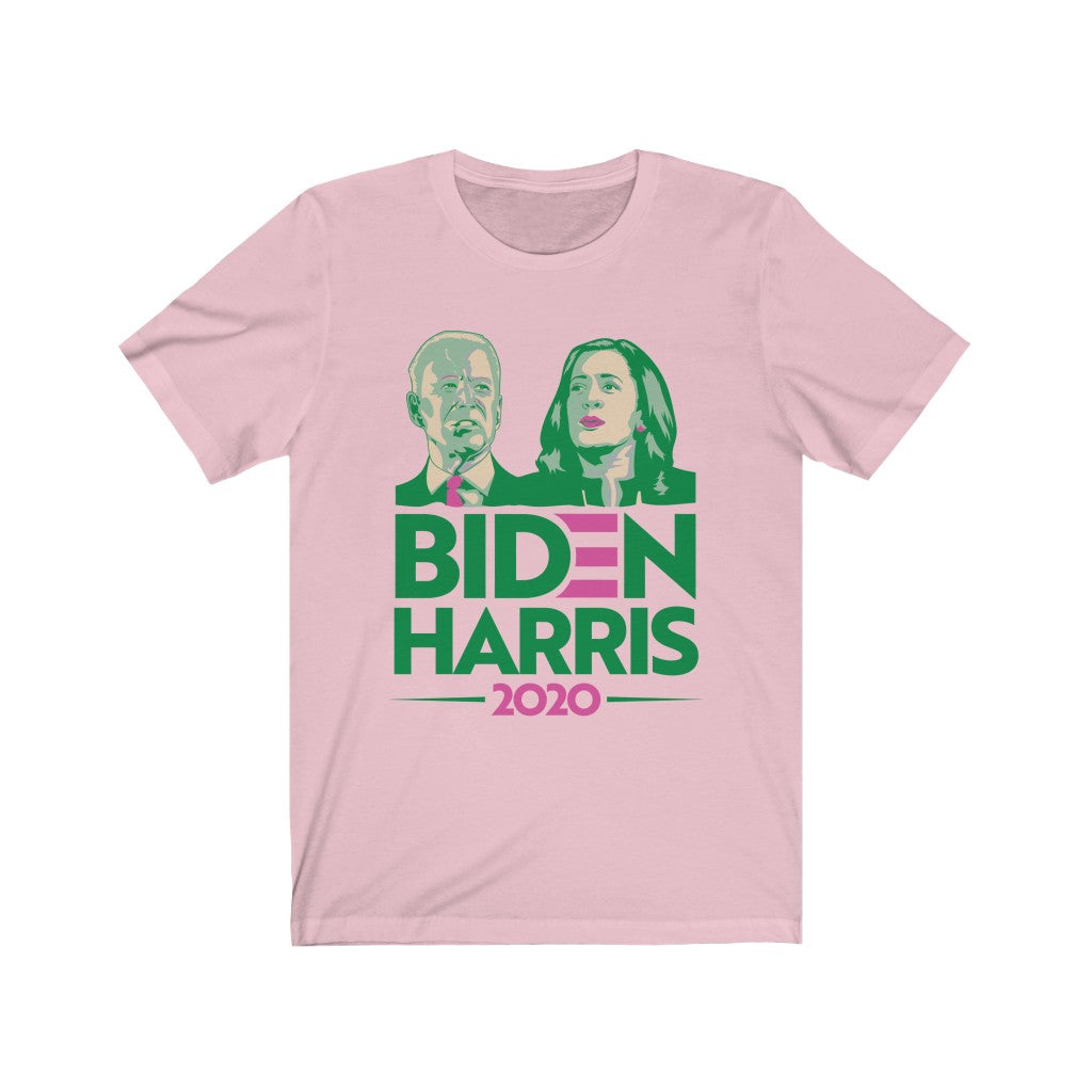 Biden Harris Pink & Green T-Shirt (Unisex)